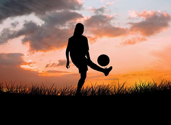 Person playing soccer