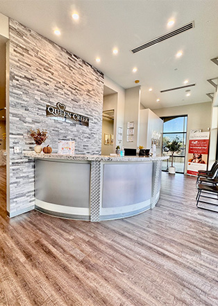 Front desk and reception area