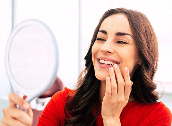 happy female dental patient