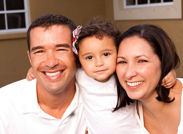 young couple with small child