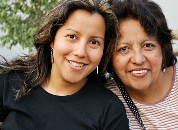 mother and adult daughter 