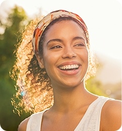 woman smiling