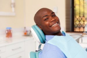 Patient at dental checkup